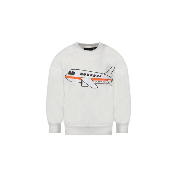 White Sweatshirt For Boy With Print