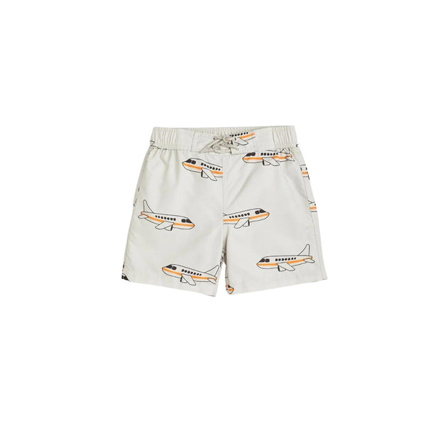 Boys Grey Airplanes Swim Shorts