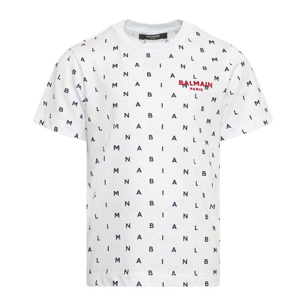 Boys White Letters Printed T-Shirt