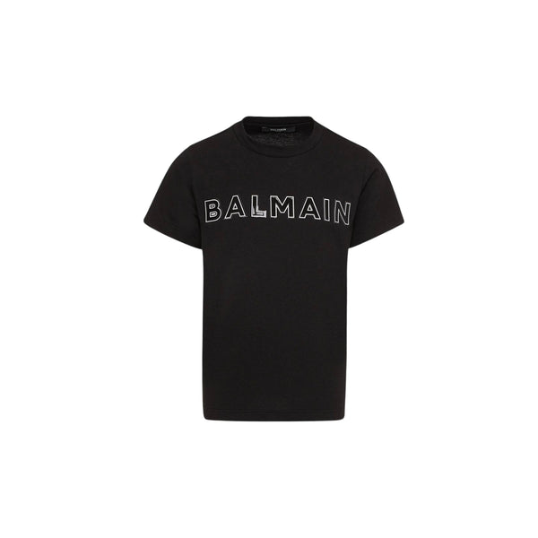 Boys Black T-shirt With Applied Logo