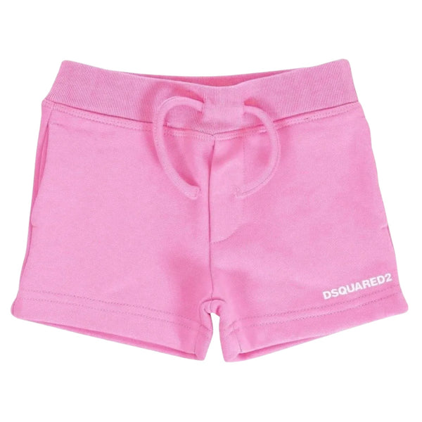 Baby Girls Pink Logo-Print Shorts
