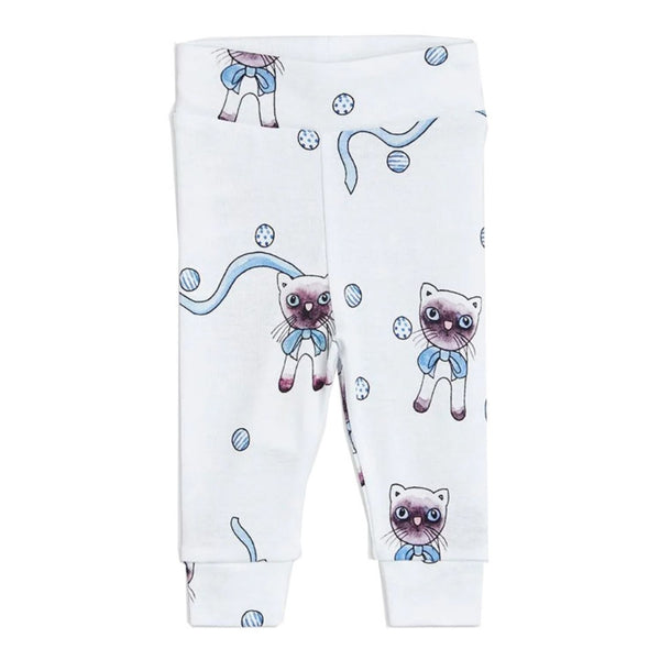 Unisex White Siamese Cat Newborn Leggings