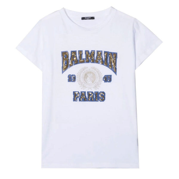 Sequin Embellished Cotton T-Shirt