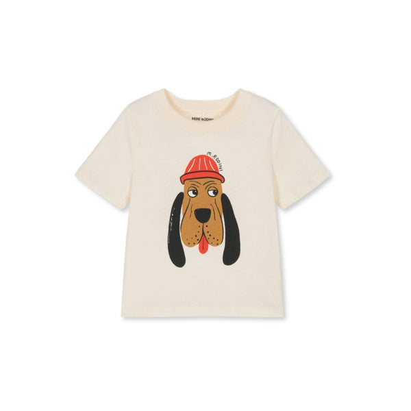 Ivory Organic Cotton Hound Dog T-Shirt