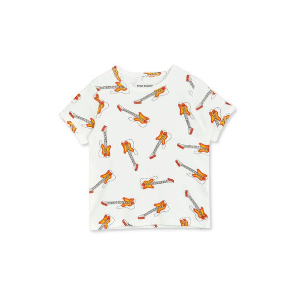 White Organic Cotton Guitar T-shirt