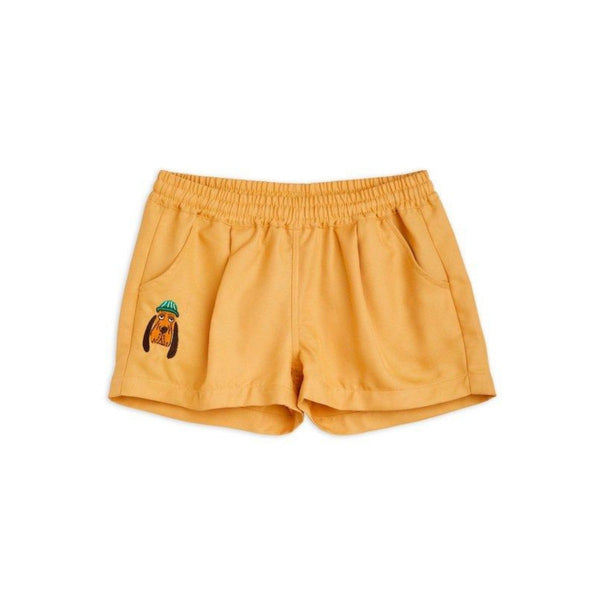 Beige  Hound Dog-Print Shorts