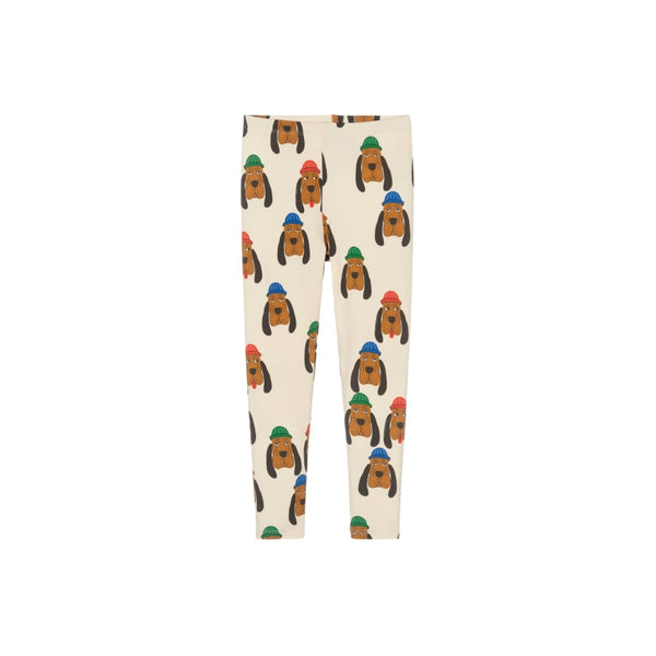 Ivory Organic Cotton Hound Dog Leggings