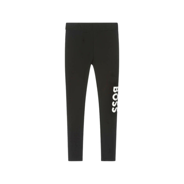 Girls Black Logo-Print Leggings