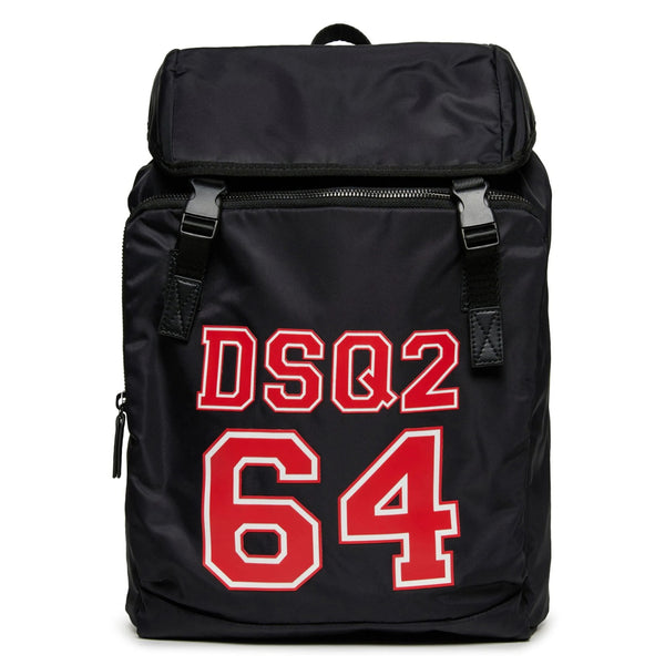 Boys Black Varsity-Print Backpack