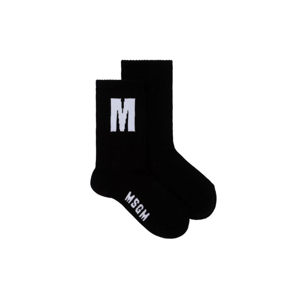 Kids Black Cotton Socks