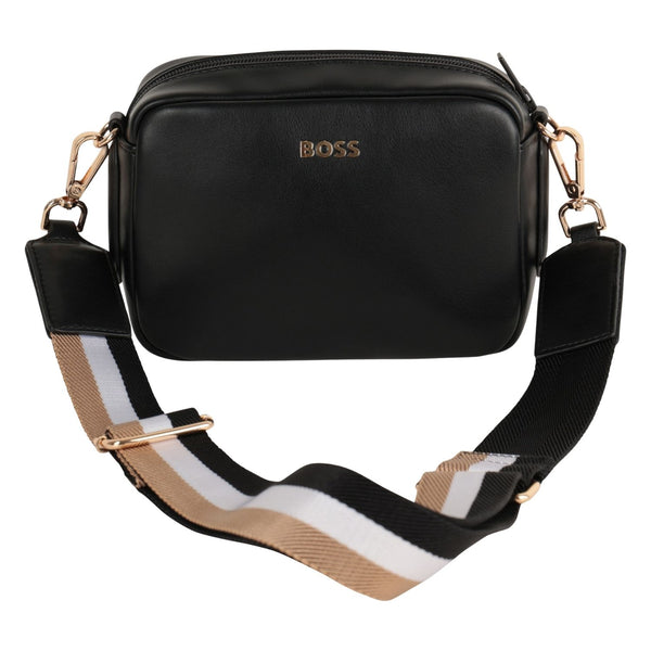 Girls Black Leather Crossbody Bag