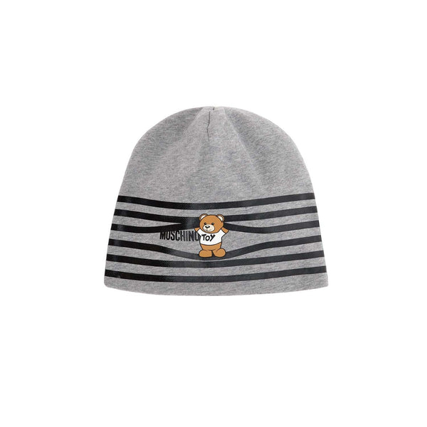 Grey Teddy Logo Beanie Hat