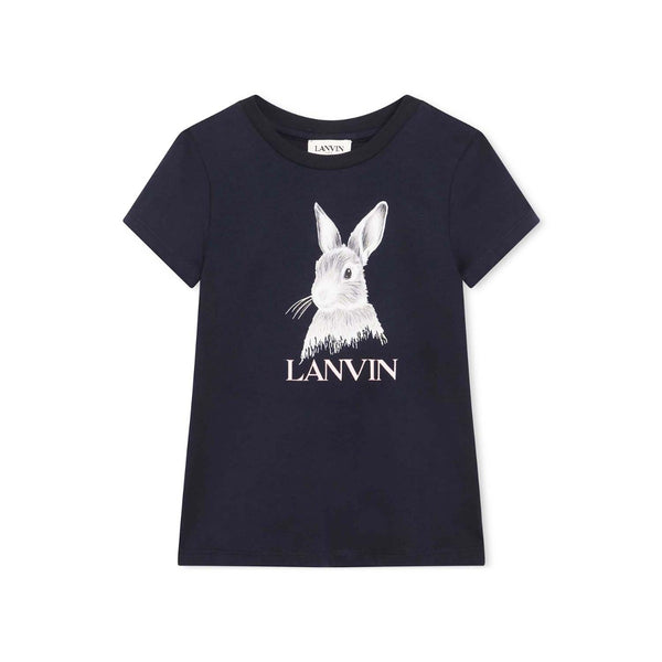 Girls Navy Blue Bunny T-Shirt