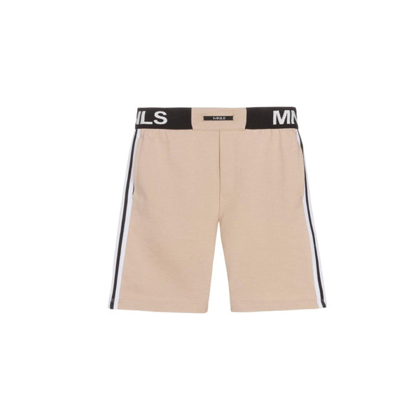 Boys Beige Cotton Logo Shorts