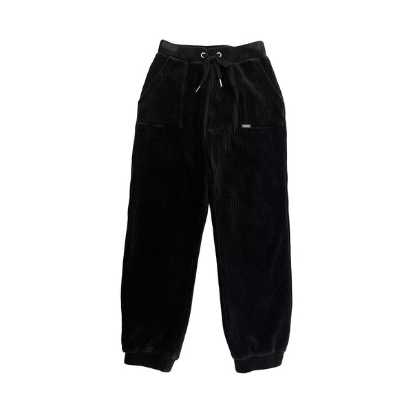 Girls Black Logo-Patch Trouser