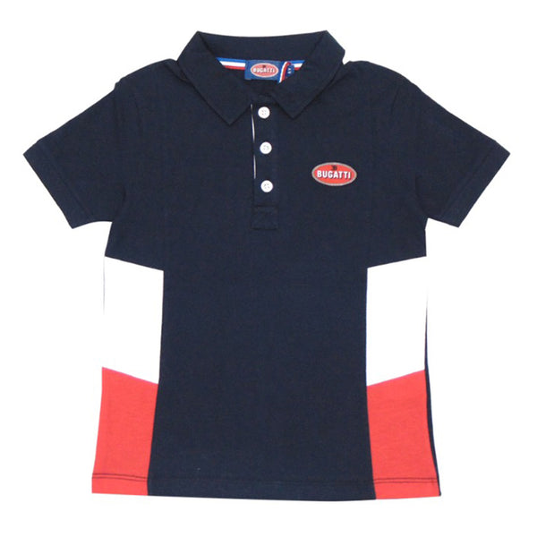 Blue Collar Neck Color Block T-Shirt by Bugatti