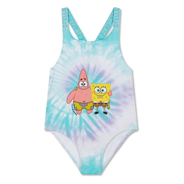 Girls Blue SpongeBob Swimsuit (UPF50+)