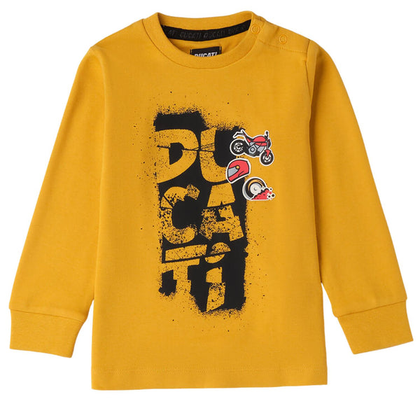 Baby Boys Yellow Logo-Print T-Shirt