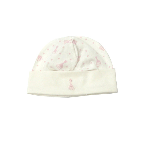 White & Pink Baby Cap