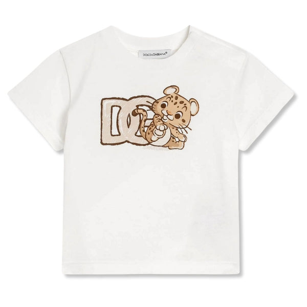 Baby Unisex Ivory Leopard-Graphic T-shirt