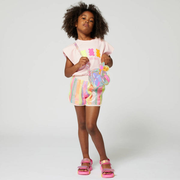 Girls Pink Cotton Gummy Bear T-Shirt