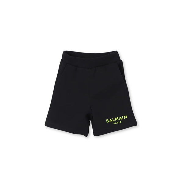 Boys Black Logo-Print Shorts