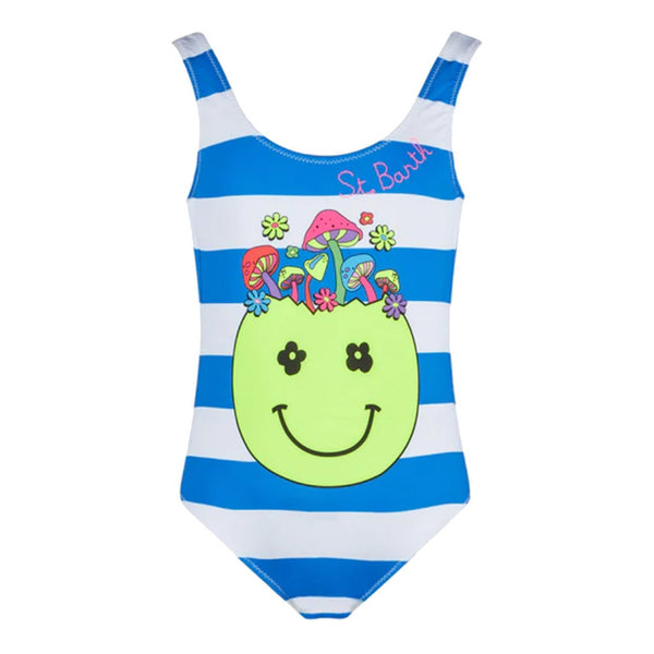 Girl One Piece Swimsuit With 70 Smile Print