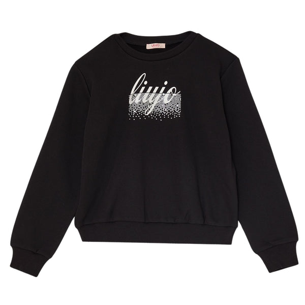 Girls Black Logo-Print Sweatshirts