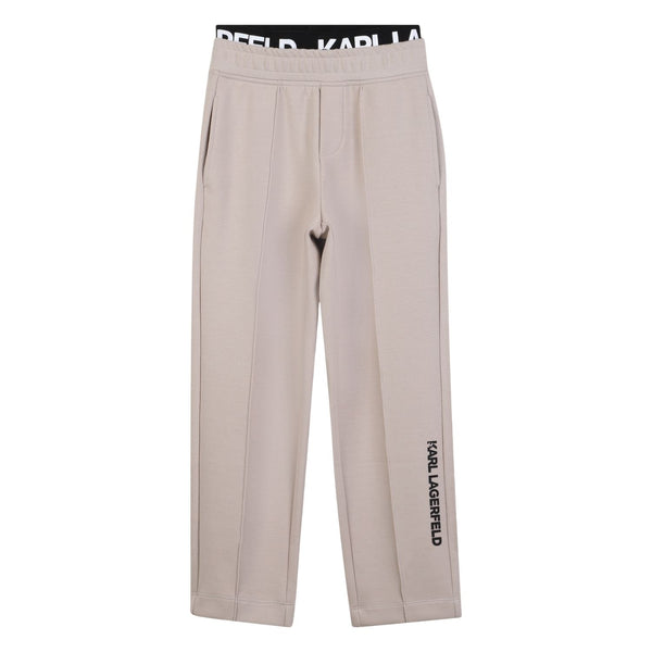 Boys Beige Straight-Leg Trouser