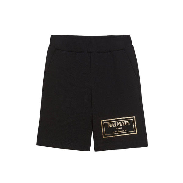 Boys Black Logo-Print Track Shorts