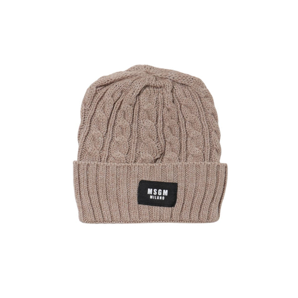 Boys Cream Wool Beanie Hat
