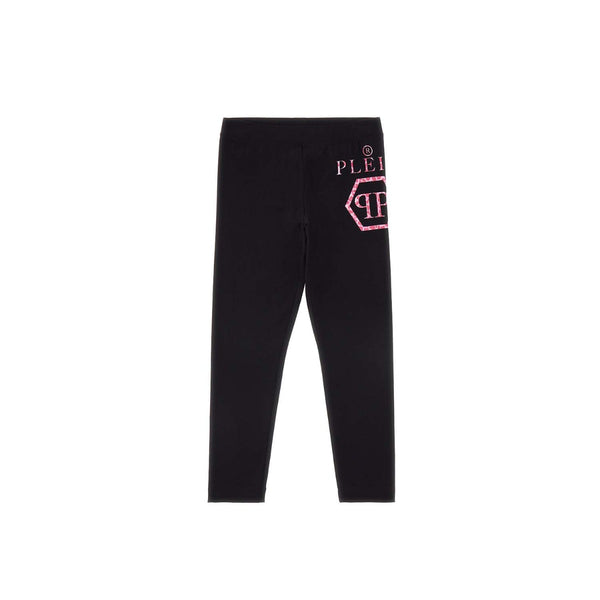 Black Logo Print Leggings