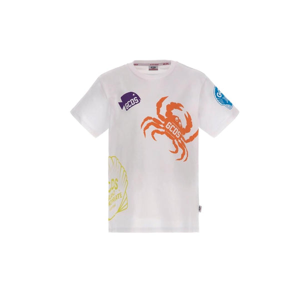 GCDS Kids Crab White Logo Top