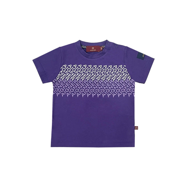 Baby Unisex Purple Logo-Print T-Shirt