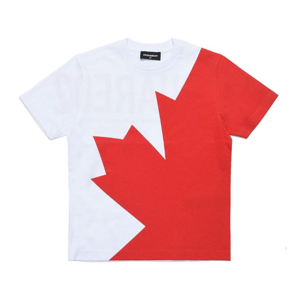 D2Kids Unisex Maple Leaf White T-shirt