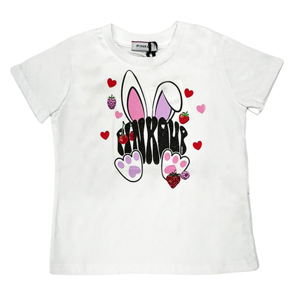 Girl White Cotton T-Shirt