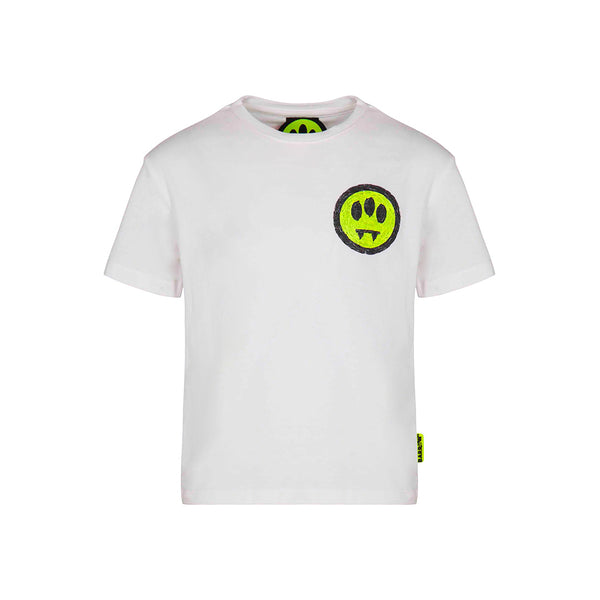 Kids White Cotton Half Sleeves T-Shirt