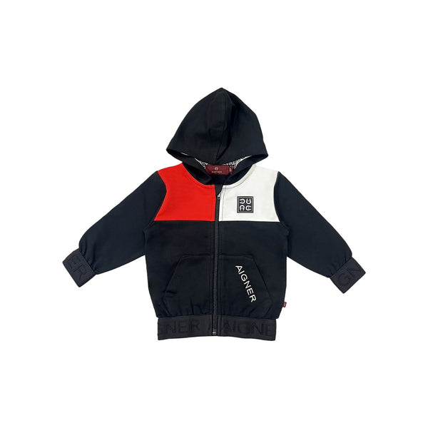 Baby Boys Black Zip-Up Hoodie