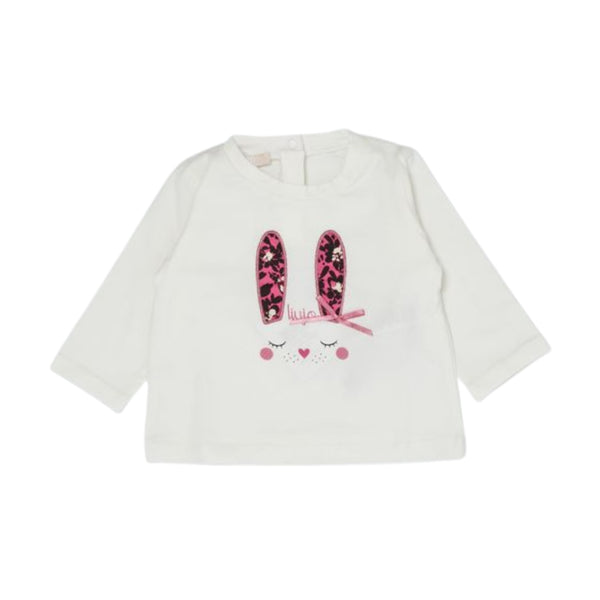 Girls White Long-Sleeve T-shirt