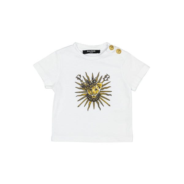 White Graphic Print Short Sleeve T-shirt