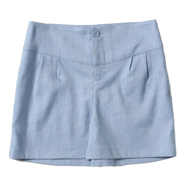 Girls Blue Cotton Shorts