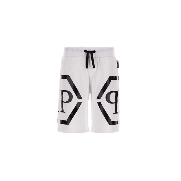 White Logo Bermuda Shorts