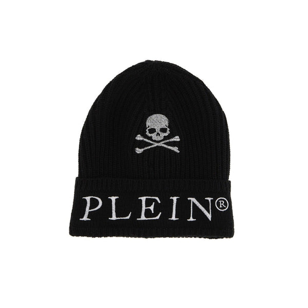Boys Black Logo Print Hat