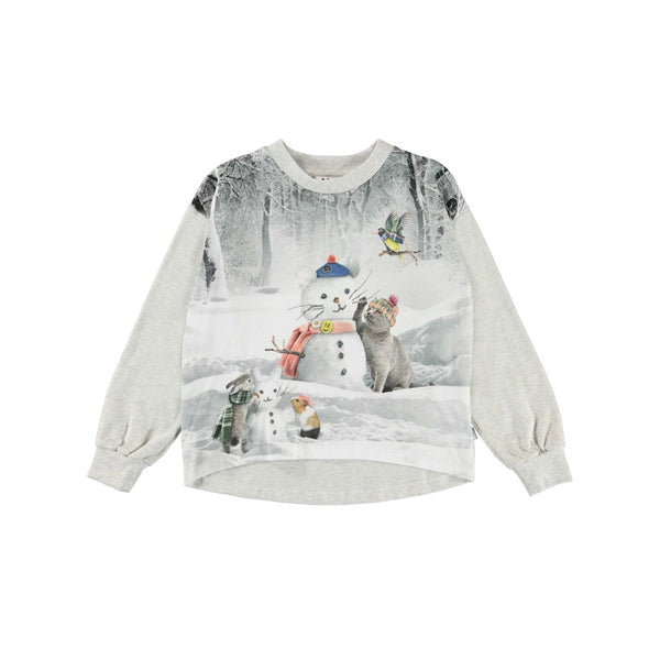 White Snow Sweatshirt For Girls