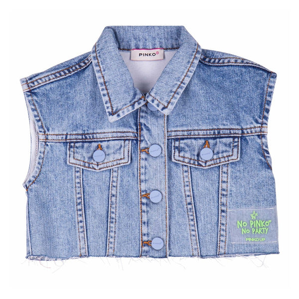 Blue Denim Crop Pinko Jacket
