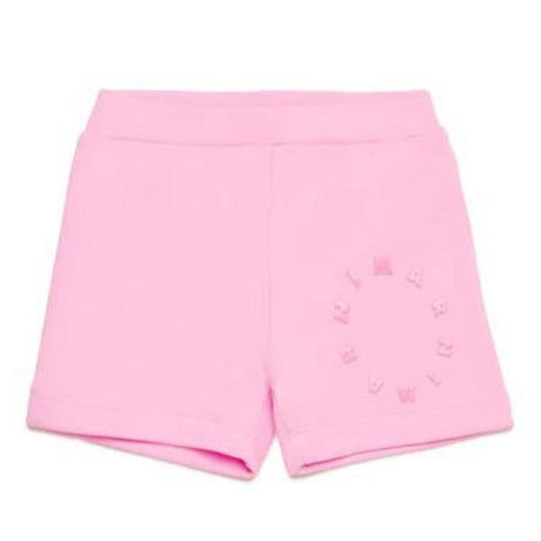 Baby Girls Pink Round Logo Fleece Shorts