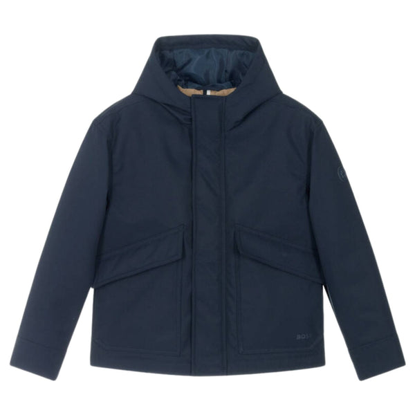 Boys Navy Blue Water-Repellent Jacket