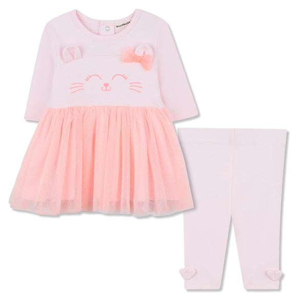 Baby Girls Pink Jersey Dress Set