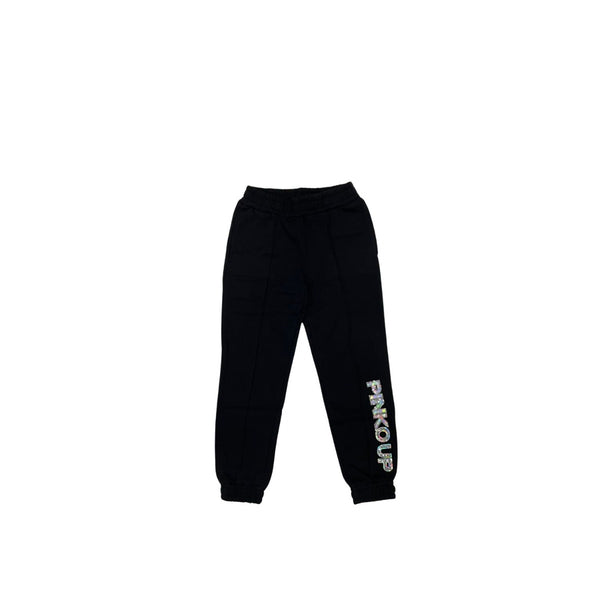 Black Logo Print Sweatpant For Girls