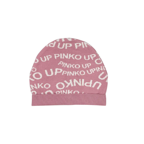 Pink Logo Print Hat For Girls
